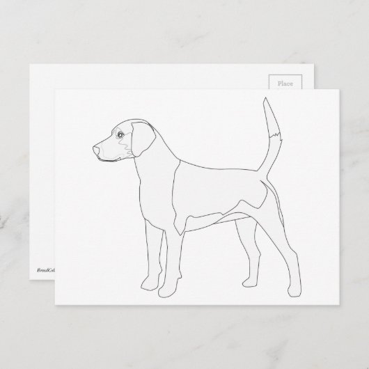 Harrier Ready to Color Design Briefkaart (Voorkant / Achterkant)