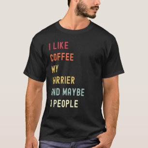 Harrier Retro Dog en koffie T-shirt