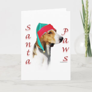 Harrier Santa Paws Feestdagen Kaart