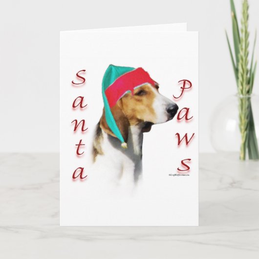 Harrier Santa Paws Feestdagen Kaart (Voorkant)