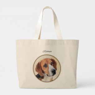 Harrier Schilderen Drie-kleurig Schattig Origineel Grote Tote Bag