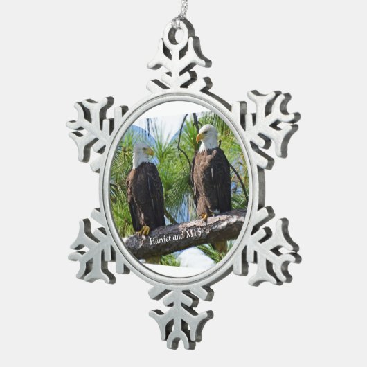 Harriet- en M15-versiering Tin Sneeuwvlok Ornament (Rechts)