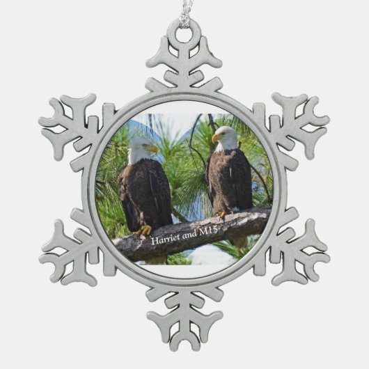 Harriet- en M15-versiering Tin Sneeuwvlok Ornament (Voorkant)