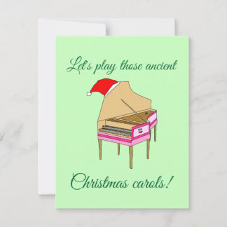 Harriet Harpsichord Christmas Carols Feestdagenkaart