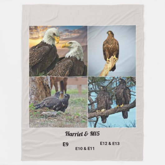 Harriet M15 en E's collage Fleece Deken (Voorkant)