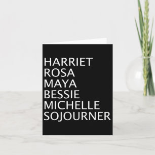 Harriet Rosa Maya Bessie Michelle Sojourner Zwart  Kaart