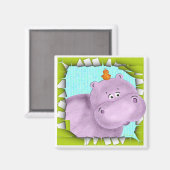 Harriet The Hippo Magneet (Voorkant / Achterkant)