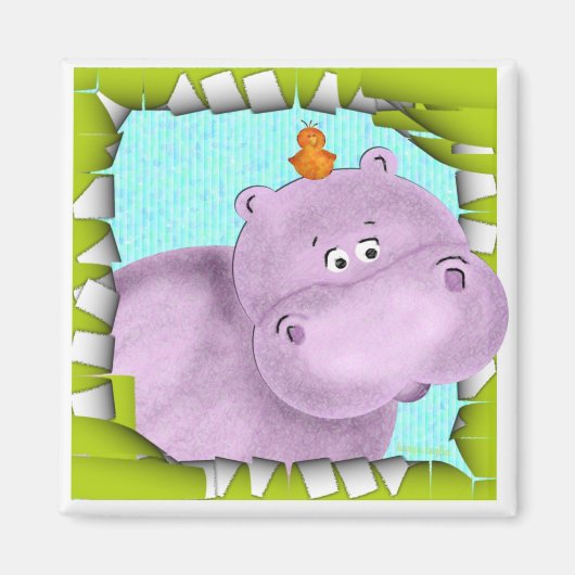 Harriet The Hippo Magneet (Voorkant)