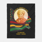 HARRIET TUBMAN African American Hero BLACK HISTORY Fleece Deken (Voorkant)