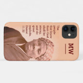 HARRIET TUBMAN Bible Verse MONOGRAM Peach Case-Mate iPhone Case (Achterkant (horizontaal))