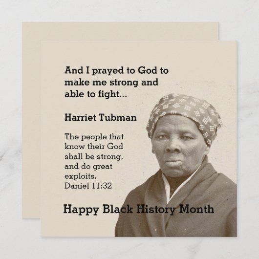 HARRIET TUBMAN BIEDT aangepaste scripts Motivatie  (Voorkant / Achterkant)
