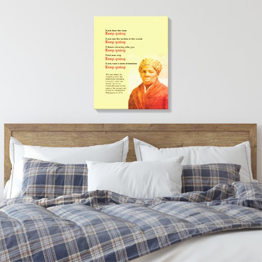 HARRIET TUBMAN blijft Citaat halen Canvas Afdruk (Insitu (Slaapkamer))