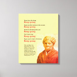 HARRIET TUBMAN blijft Citaat halen Canvas Afdruk