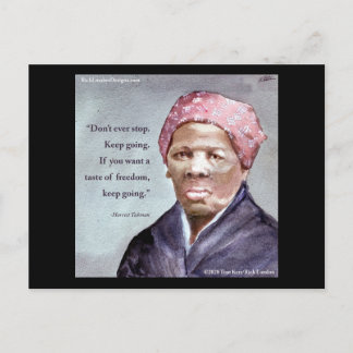 Harriet Tubman & citaat Briefkaart