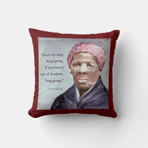 Harriet Tubman & citaat Kussen
