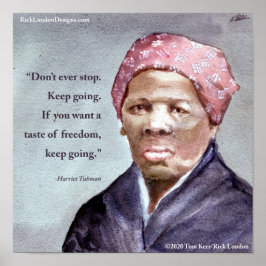 Harriet Tubman & citaat Poster
