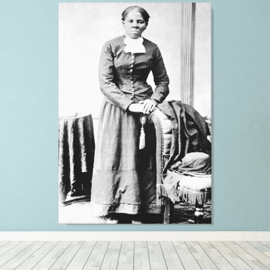 Harriet Tubman Dirigent Ondergrondse Spoorweg Canvas Afdruk (Insitu (Houten vloer))