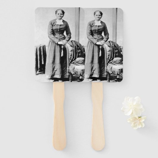 Harriet Tubman Dirigent Ondergrondse Spoorweg Handwaaier (Voorkant en achterkant)