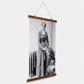 Harriet Tubman Dirigent Ondergrondse Spoorweg Hangend Wandkleed (Gebogen)
