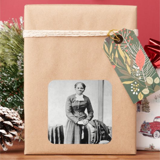 Harriet Tubman Dirigent Ondergrondse Spoorweg Vierkante Sticker (Feestdagen)