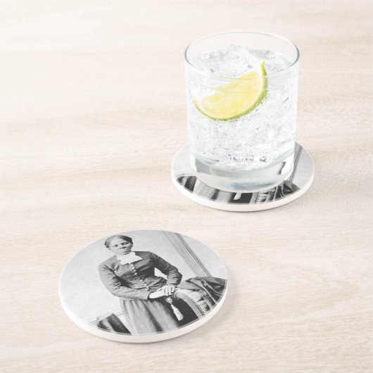 Harriet Tubman Dirigent Ondergrondse Spoorweg Zandsteen Onderzetter (Zijkant)