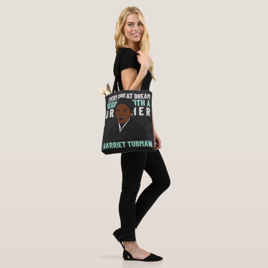 Harriet Tubman Dream Inspirerend Canvas tas (Op model)