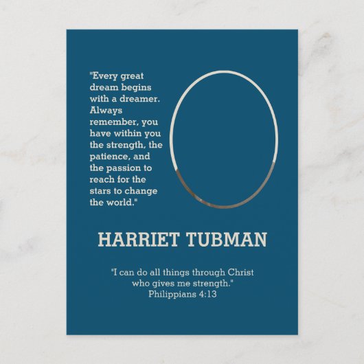HARRIET TUBMAN Dreamweaver Quote | BHM Briefkaart (Voorkant)