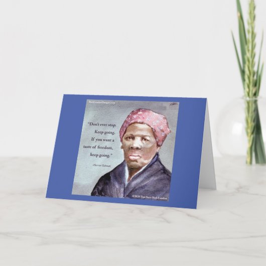 Harriet Tubman en Citaat Kaart (Voorkant)
