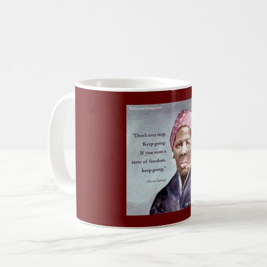 Harriet Tubman en Quote Coffee Mok (Voorkant links)