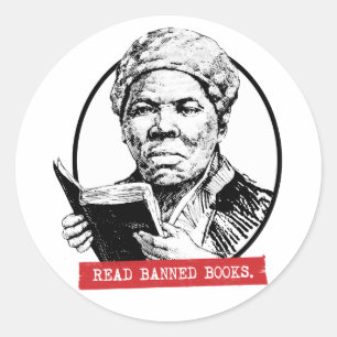 Harriet Tubman leest verboden boeken Ronde Sticker