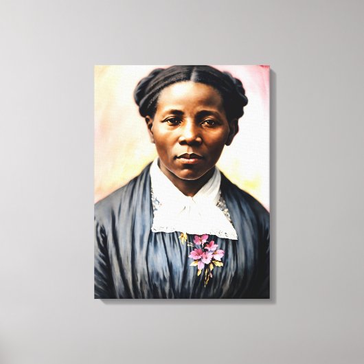 Harriet Tubman Originele portretkunst Canvas Afdruk (Voorkant)
