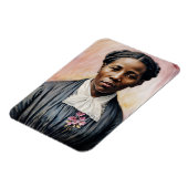 Harriet Tubman originele Waterverf kunst Magneet (Linkerzijde)