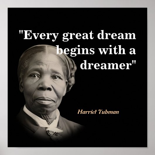 Harriet Tubman over dromen en dromers Poster (Voorkant)