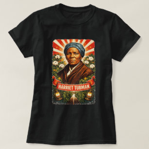 Harriet Tubman Portret T-Shirt Zwarte geschiedeni