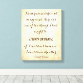 Harriet Tubman, Powerful Liberty of Death Quote Canvas Afdruk (Insitu (Houten vloer))