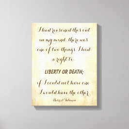 Harriet Tubman, Powerful Liberty of Death Quote Canvas Afdruk