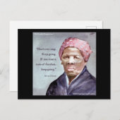 Harriet Tubman & Quote Briefkaart (Voorkant / Achterkant)