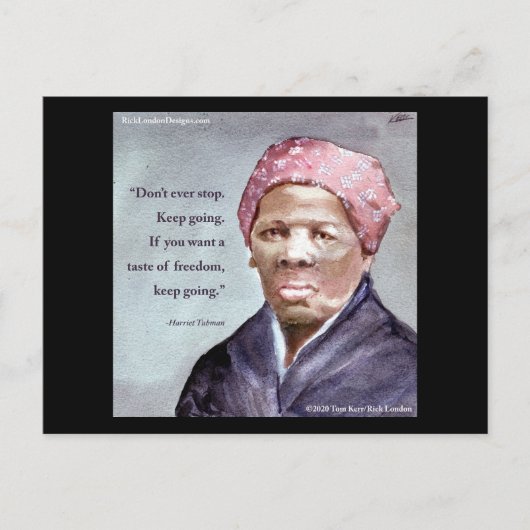 Harriet Tubman & Quote Briefkaart (Voorkant)