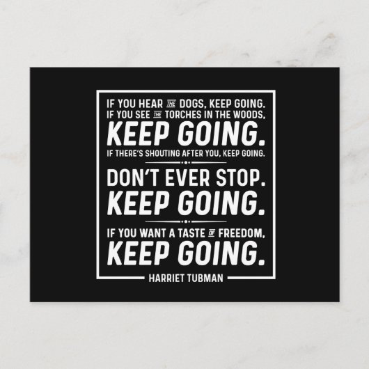 Harriet Tubman Quote Briefkaart (Voorkant)