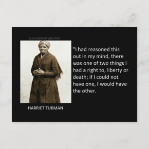 Harriet Tubman Quote Briefkaart