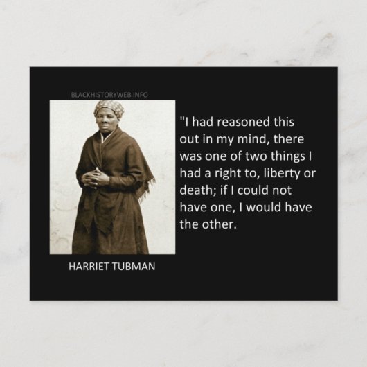 Harriet Tubman Quote Briefkaart (Voorkant)