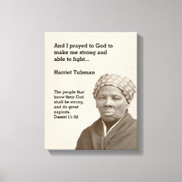 HARRIET TUBMAN Quote | Christelijke bijbelse versi Canvas Afdruk