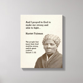 HARRIET TUBMAN Quote | Christelijke bijbelse versi Canvas Afdruk
