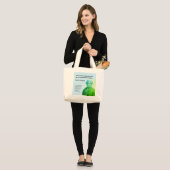HARRIET TUBMAN Quote Custom Scripting BLUE Grote Tote Bag (Voorkant (model))