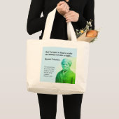HARRIET TUBMAN Quote Custom Scripting BLUE Grote Tote Bag (Voorkant (product))