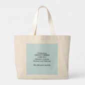 HARRIET TUBMAN Quote Custom Scripting BLUE Grote Tote Bag (Achterkant)