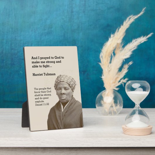 HARRIET TUBMAN Quote Fotoplaat (Zijkant)