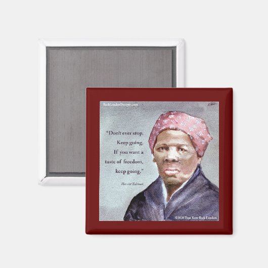 Harriet Tubman & Quote Magneet (Voorkant / Achterkant)
