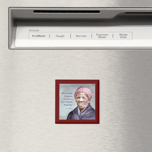 Harriet Tubman & Quote Magneet (Insitu (Vaatwasser))