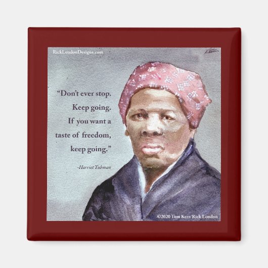Harriet Tubman & Quote Magneet (Voorkant)